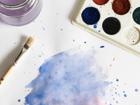 Papel pintado com aguarela